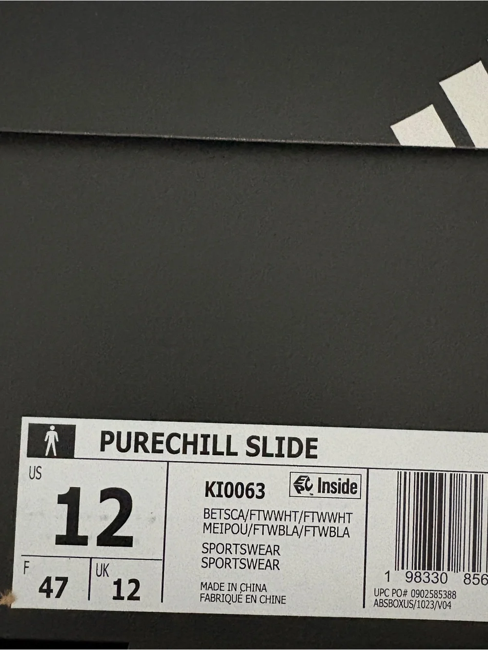 Adidas Purechill Slide Comfortable Slip On Scarlet Red  White KI0063 Size